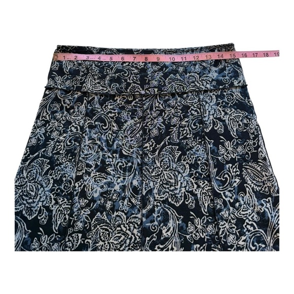 Mexx Paisley Floral A-Line Lettuce Trim Skirt - Size Small - Picture 7 of 10